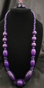 Purple Wood Necklace